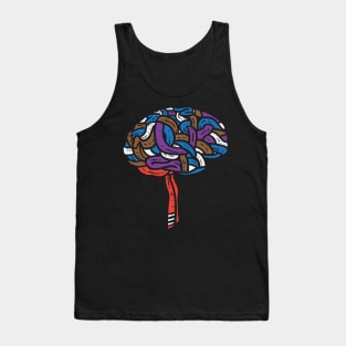 Brain made of different Jiu Jitsu Belts Tank Top